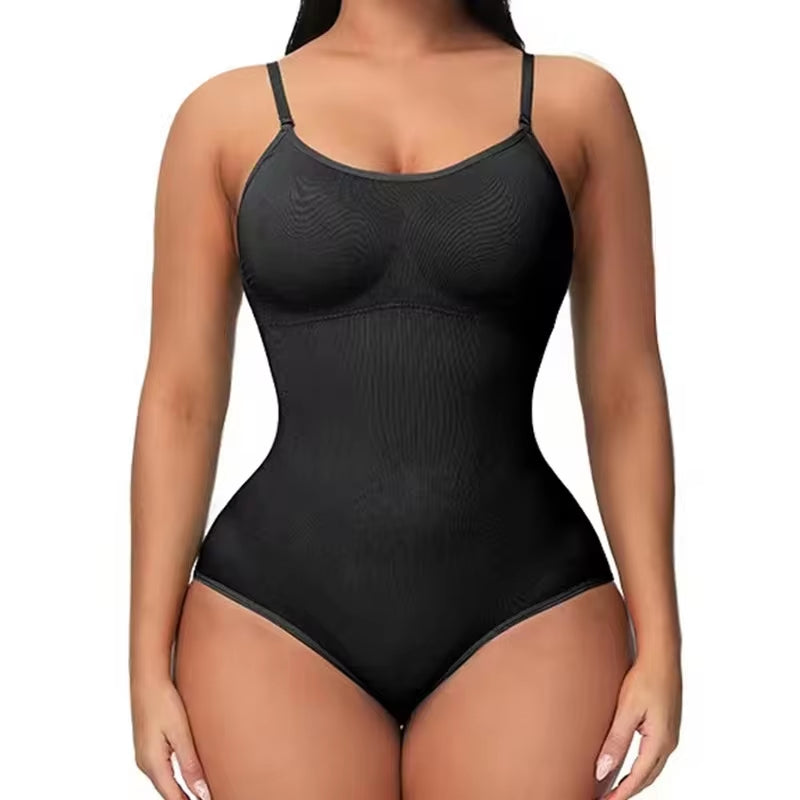 Ultimate V Neck Spaghetti Strap Compression Bodysuit 